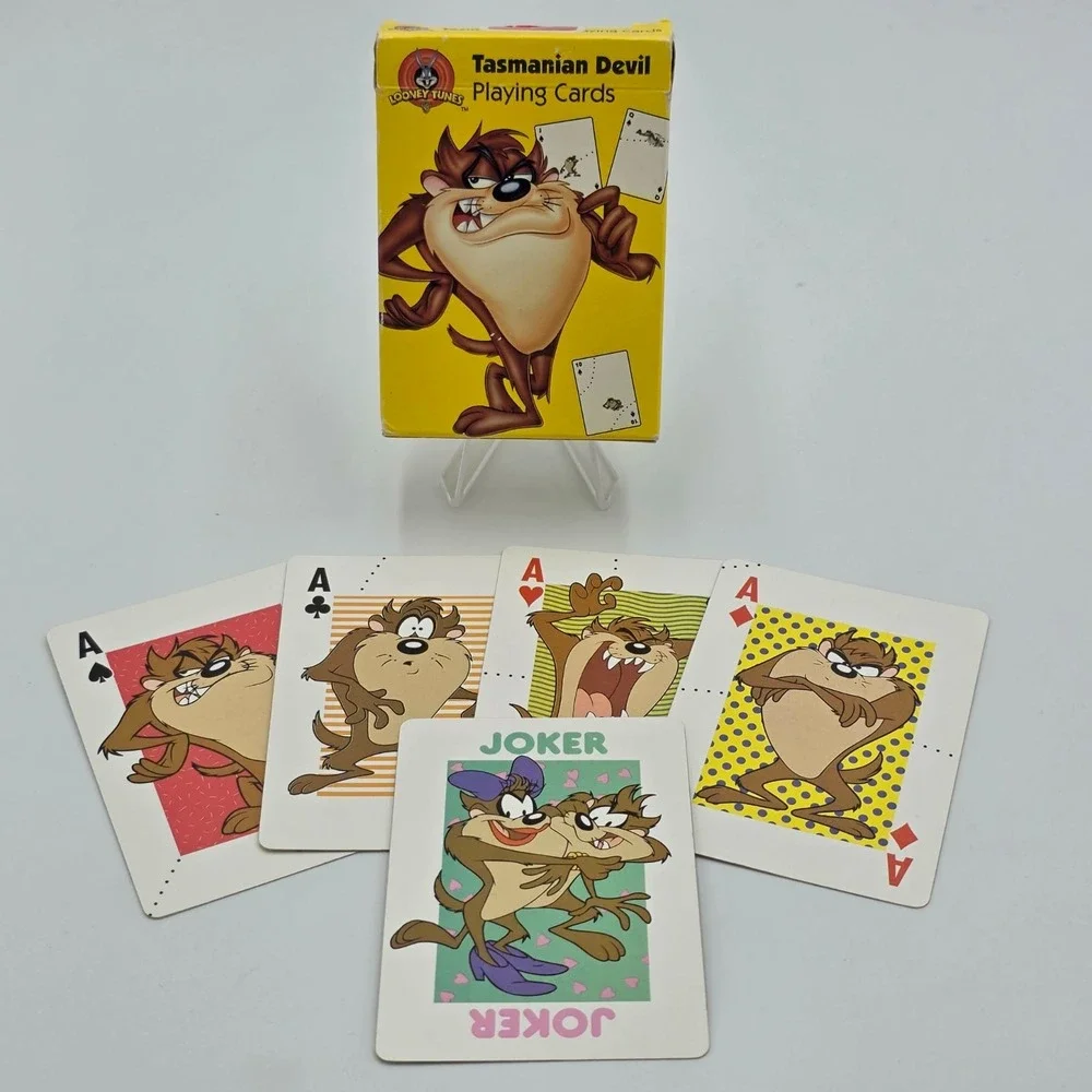 Vintage 1999 Taz 52 Playing Cards Tasmanian Devil Looney Tunes Taz-Mayhem